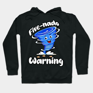 Cute Fivenado Warning 5th Birthday Tornado Boy Girl Kids Hoodie